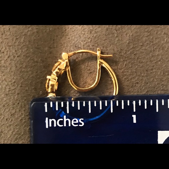 Citrine Plated 18K YG/Brass Hoops TGW 2.40 cts. - Picture 8 of 8